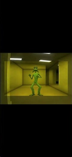 Green alien dancing in backrooms #backrooms #green #greenscreen #alienhorror #horror #dancer #dark