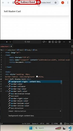☁ Soft Shadow Card in HTML + CSS (Aesthetic UI Box) | The Creative Developer #tcd