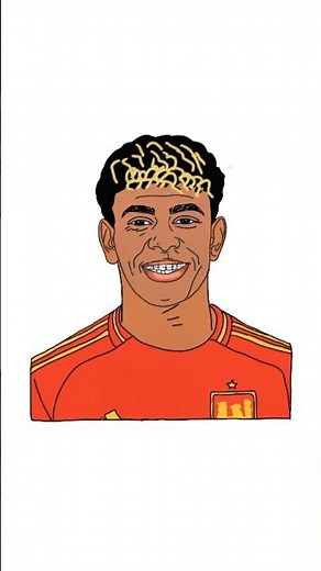 How to Draw Lamine Yamal ⚽✍️ #LamineYamal #Drawing #Football #Art #Tutorial