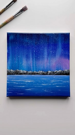 AB mini ART | Aurora Acrylic Painting 🌌 🎨My original paintings & canvas prints are now available on Etsy! ✨ Check out the shop in my bio for a piece of... | Instagram