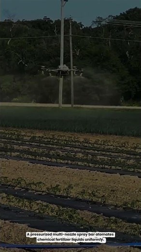 Autonomous 40-Liter Octocopter Drone Machine Automatically Spraying Field Leeks #tools