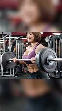 Gym Queen's Muscle Flex: Barbell, Squats, & Bikini Poses! #shorts