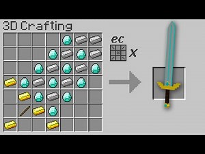 Minecraft but you can craft 3D swords from any item...