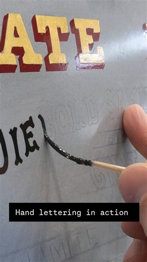 1.3K reactions · 14 shares | Painting some tiny letters ✌️ . #signpainting #signwriter #signwriters #signagedesign #signpainters #handlettered #handlettering #handpainted #pinstriper #pinstripe #pinstriping #mackbrush #mackbrushes #oldschool #mancave #personalized #tradional #respecttradition #supportyourlocalsignpainter #lettering #calligraphy #sosatisfying | Stilson Sign and Custom | Facebook