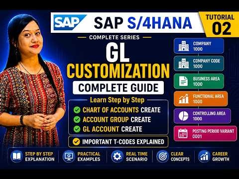 SAP S/4HANA FICO Tutorial 2 | G/L Customizing | Chart of Accounts, Account Group & G/L Account