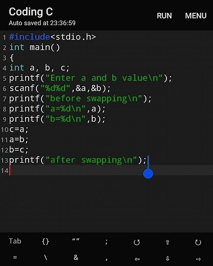 Swapping Of Two Numbers In C Program || C program To Swap Two Numbers #shorts #short #shortsvideo
