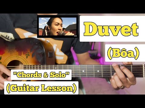 Duvet - Bôa | Guitar Lesson | Chords & Solo | (Plucking & Strumming)