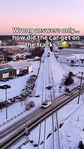 Wrong answers only… how did the car get on the tracks? 😂 #railroad #train #whoops #car #fblifestyle | Craig Hensley Photography