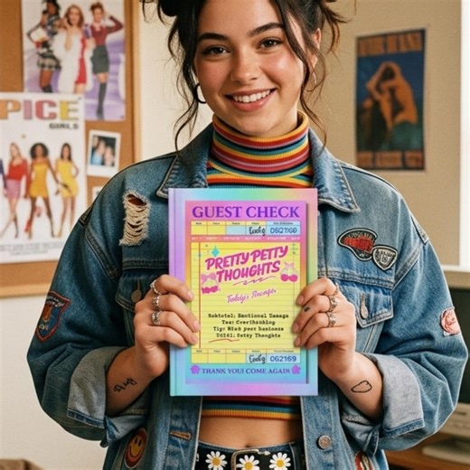 Pretty Petty Thoughts Journal | Funny Sarcastic Notebook, Keep the Receipts Best Friend Gift,coworker Drama Journal 90s Gen Z Retro Humor - Etsy