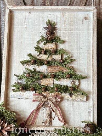 Loving 🤎 this DIY Rustic Birch Tree Decor’s neutral colors!! 🌲 Don’t you?? 😍 AND it’s easy to make! 🙌🏻🌲🤎 This project was made using a wood blank, birch wood & and pine greenery from Hobby Lobby… then added some rustic embellishments and a simple bow! I just love how it turned out!! 🤎🌲♥️ Check out the short video to see how I created this rustic Christmas tree cuteness & make one of your own!! 🤎🌲 As an added bonus… be sure to check the comments for supply list. 🥰🙌🏻 #diy #diycrafts 