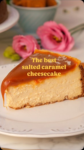 Recipe 44 of 100: The Best Salted Caramel Cheesecake I can’t tell you just how delicious this Salted Caramel Cheesecake is. Silky smooth, rich and perfectly balanced between sweet and salty. Imagine a buttery Lotus cookie base, topped with the creamy caramel cheesecake filling and salted caramel sauce, homemade of course, finished with a sprinkle of flaky sea salt. Find the recipe here: https://desertislanddishes.co/salted-caramel-cheesecake/ Or if it’s easier just let me know in the comments an