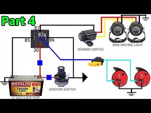 ISANG RELAY LANG SA MINI DRIVING LIGHT AT DUAL HORN ( WIRING DIAGRAM | PALIBUT DIARIES