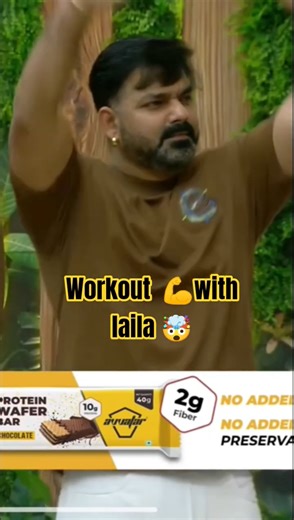 pawan singh workout 💪 with #laila rise and fall show #pawansingh #riseandfall