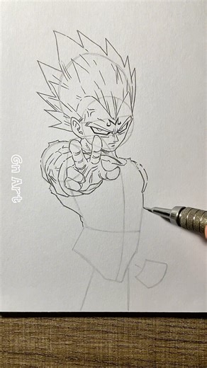 Drawing Majin Vegeta - Dragon ball Z #shorts