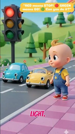Red Light Green Light 🚦🚗Stop & Go Song for Kids | Traffic LightSong#Shorts#edit#trending#shortvideo