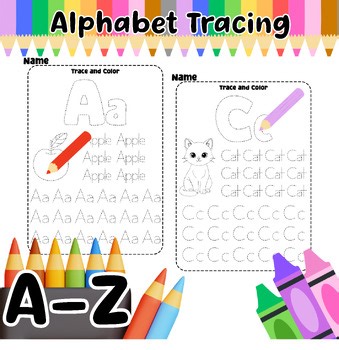Alphabet Tracing,ABC Letter,Trace And Color,Tracing Worksheet,Letters Tracing