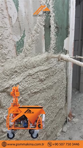 12 reactions | PSM 30 PLASTERING MACHINE APPLIES READY-MIX GYPSUM PLASTER ON CONSTRUCTION SITES WITH HIGH POWER AND CONTINUOUS PERFORMANCE. #plasteringmachine #constructionequipment #gypsumplaster #buildmore #machinepower | Ahmet Yıldız | Facebook