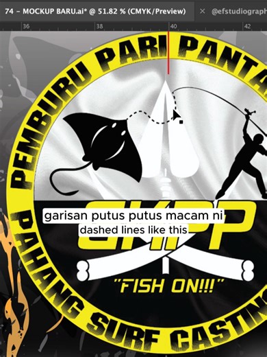 Cipta Garisan Dash-Dash Mudah dalam Adobe Illustrator