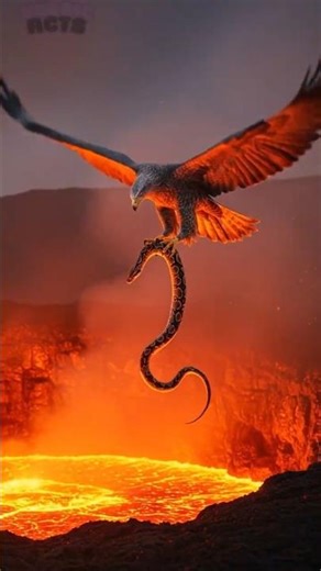 Eagle Rescues Chick From Python