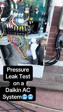 Pressure leak test on a Daikin split system #work #repair #worklife #engineer #airconditioner