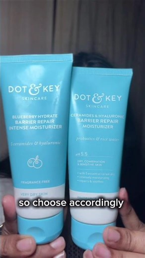 dot and key moisturizer dry skin vs dot and key moisturizer for combination skin #reviews #shorts