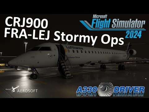 CRJ900 - Stormy Winter Ops from Frankfurt to Leipzig | Real Airline Pilot