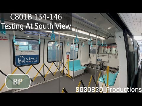 [SMRT][Demonstrator Testing] Alstom Innovia C801B [134-146] - Testing at BP2 South View (BPLRT)