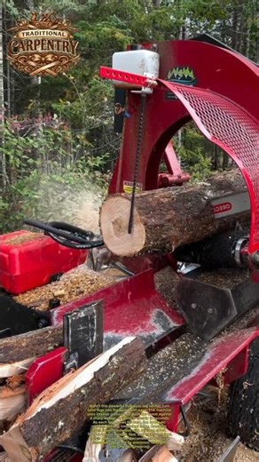 Hydraulic Log Splitter Power in Action Fast Cuts #logging #tools #woodworking