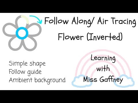 Follow the Line | Loopy Flower | Air Tracing for Kids (Inverted)