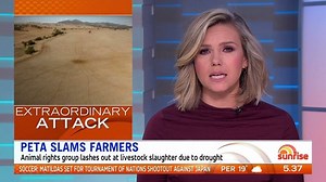 437K views · 2.3K reactions | In an extraordinary attack, animal rights group PETA has lashed out at drought stricken farmers. | Sunrise | Facebook
