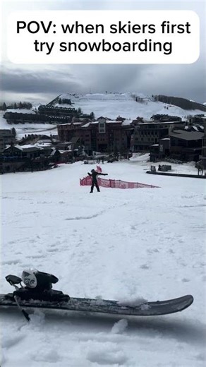 Not bad for a first timer 👀😬#skifails #snowboarding #ts is hard