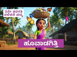 ಹೂವನು ಮಾರುತ ಹೂವಾಡಗಿತ್ತಿ | 3ನೇ ತರಗತಿ ನಲಿಕಲಿ ಪದ್ಯ | Kannada Poem for Kids | ಚಿಗುರು StoryNest