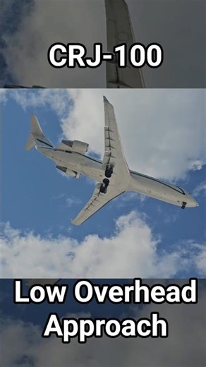 Bombardier CRJ-100 On Low Approach Flying Right Over My Head! #aviation #aircraft #shorts