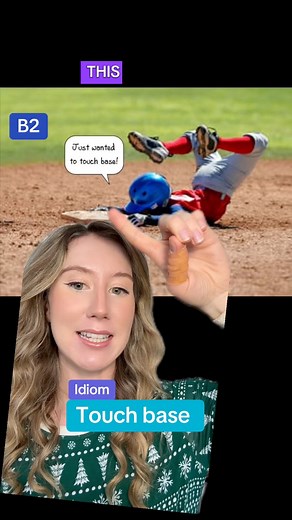 6.8K views · 337 reactions | ⭐️ Touch base = to contact or check in with someone ⭐️Example: I’ll touch base with you next week about the project.Have you heard this phrase before? #greenscreen #esl #english #learnenglish #learnenglishlauren #idiomas #phrasalverbs #touchbase | Learn English Lauren | Facebook