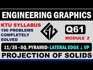 Q61|Engineering Graphics| projection of Solids| KTU Syllabus |BE110/EST110| Graphicszone