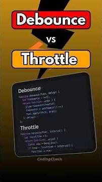 Debounce VS Throttle Explained | CodingClash | #debounce #throttle #javascript