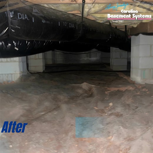 Before ➡️ After: Crawl Space Transformation What was once a damp, uneven crawl space is now clean, protected, and properly supported. Our team installed a durable vapor barrier and reinforced the foundation with permanent support solutions to help reduce moisture, improve structural stability, and protect the home long-term. Out of sight doesn’t mean out of mind your crawl space matters. 📞 Schedule your free inspection with Carolina Basement Systems today! https://www.carolinabasementsystems.co