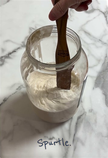 If you’re into making sourdough, spurtles we’re designed in 15th century Scotland to help mix in all of the lumps and oatmeal, porridges and stews. Use the Spurtle when mixing and feeding your sourdough starter to ensure that you mix in all of the clumps of flour. ##Spurtle##cookinghistory##sourdough##sourdoughstarter##momswhobake