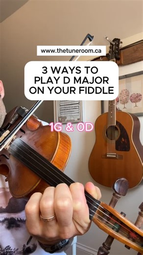 The Tune Room - Celtic Fiddle Learning Online on Instagram: "Here are a few variations of where to play the D major chord on your fiddle! #learnfiddle #fiddle #beginnerfiddle #chords"