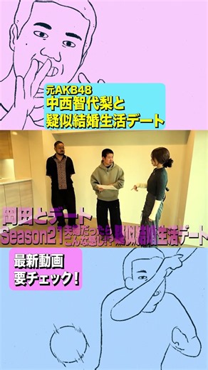 中西智代梨と結婚生活デート#岡田康太 #AKB48 #美女