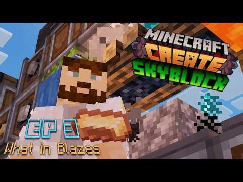 Blazes Metals and Cannons in Minecraft Skyblock with the Create Mod