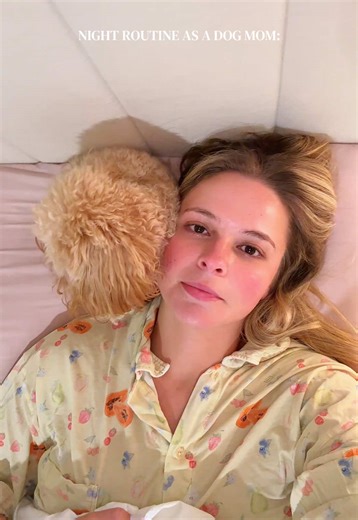 to everyone asking…. YES she stays all night😅💤 #nightroutine #bedtime #dogmom #puppy #maltipoo