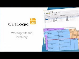 CutLogic 2D - Working with the Inventory
