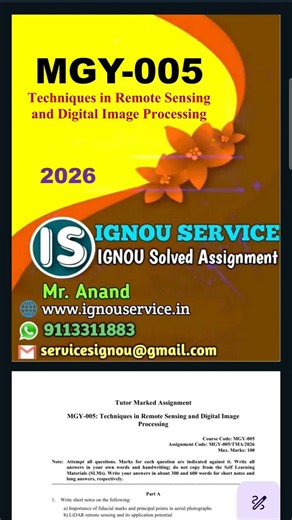 MGY-5 Solved Assignment 2026 for January 2026 and July 2026 sessions #ignou #ignouassignment