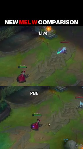 league of legends Mel W change comparison Credit @Hextech Lab #leagueoflegends