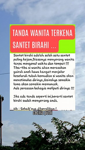 2.1M views · 5K reactions | Tanda wanita terkena santet birahi #fyp #reels #fypreels #informasi #reelsfacebook #monetisasi #viral | Cecilia Putri | Facebook