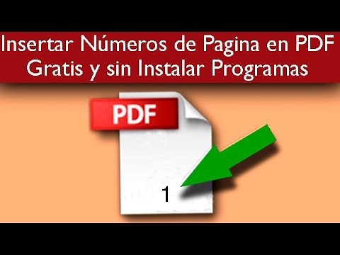 Insertar Números de Páginas en PDF sin instalar programas y Gratis