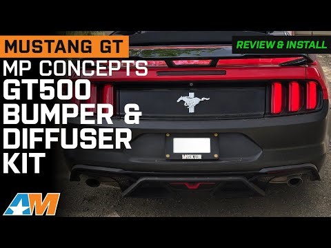 2015-2023 Mustang GT MP Concepts GT500 Style Rear Bumper and Diffuser Kit Review & Install