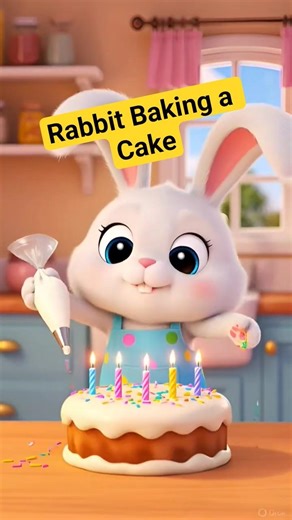 Can a Rabbit actually bake? 😱🥕 #baking #happybirthday #birthdaywishes #cuteanimal