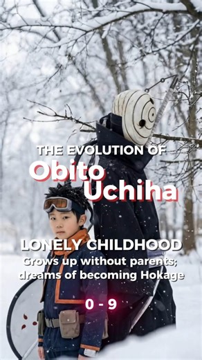 Obito Evolution 💔 From Dreamer to Villain #obito #naruto #anime #ai